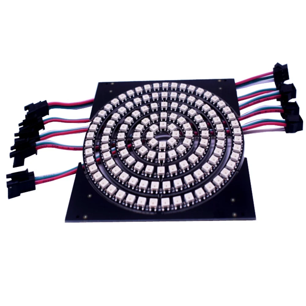 Адресуемый WS2812B RGB светодиодный Pixel Ring 8 16 24 35 45 s Встроенный WS2812 светильник IC DC