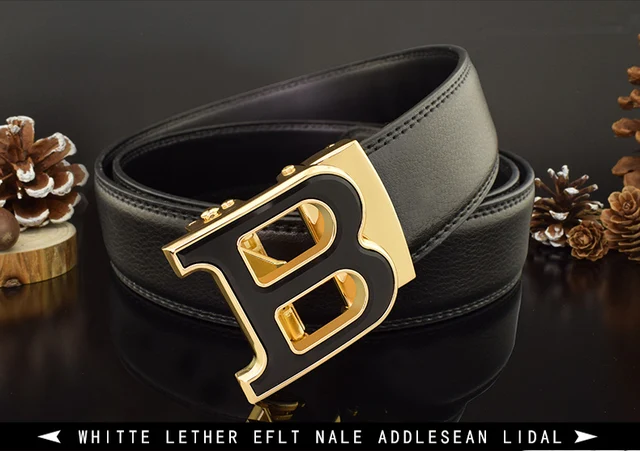 Designer B Brand Leather Belt, Mens Belts Luxury Letter Belt