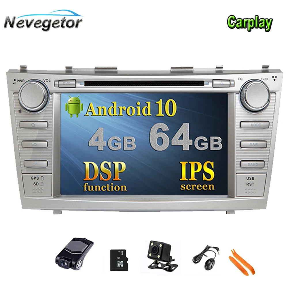 Автомобильный мультимедийный плеер Android 10 CAMRY DVD 4 Гб + 64 ГБ для Toyota Camry V40 Радио 2DIN GPS