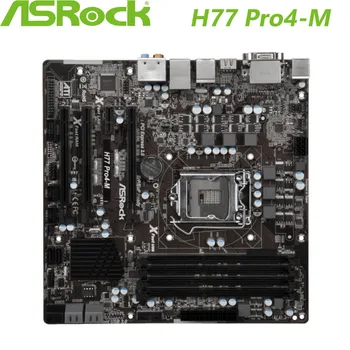 

ASROCK H77 Pro4-M Motherboard LGA 1155 DDR3 Core i7/i5/i3 PCI-3.0 HDMI DDR3 Desktop ASROCK H77 Mainboard 1155 Used DDR3 1600 H77