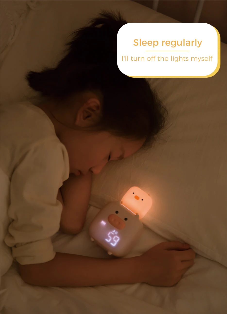 Reloj despertador Digital LED con Control de voz para niños, lámpara de noche electrónica de mesa de escritorio, decoración del hogar