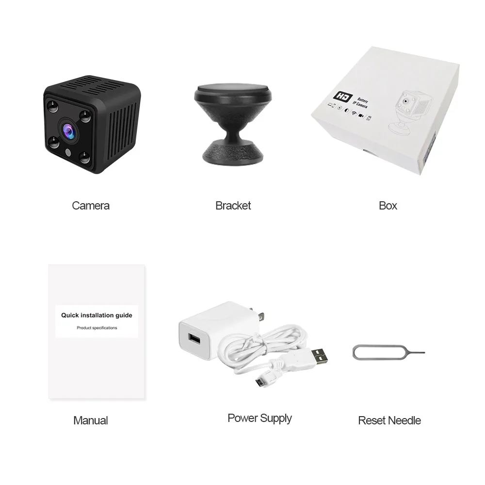 Мини 1080P IP wifi Battary камера беспроводной датчик HD IR ночного видения Видео монитор маленькая домашняя камера видеонаблюдения