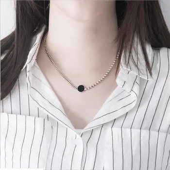 

2020 New Arrival Lady Silver 925 Necklace For Women Jewelry Trendy Silver Link Chain Necklace Girls Clavicle Accessories Charm
