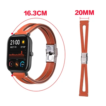 

Leather Strap for Amazfit GTS Fashion PU Leather Strap Replacement Watch Band For Amazfit GTS WristbandSmart Accessories