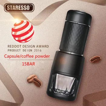 

Italian Concentrate Coffee Machine Manual Capsule/coffee Powder Portable Outdoor Coffee Pot STARESSO Second Generation 15BAR