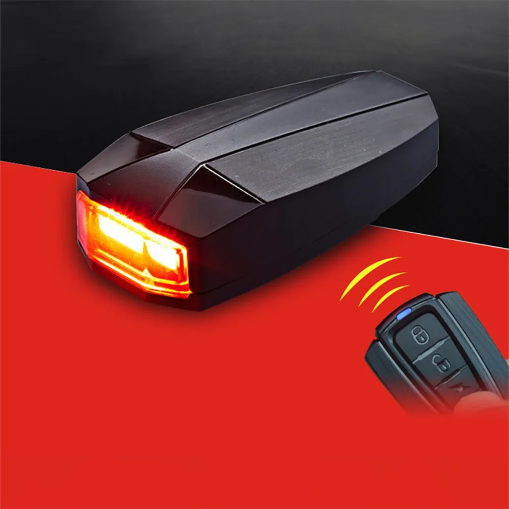A6 bicycle taillights USB charging mountain bike lights wireless intelligent remote control burglar alarm speakers lights 30A17 (23)