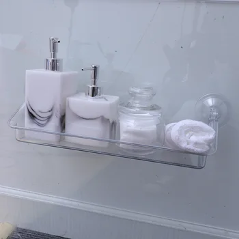 

1PC Bathroom Shelf Plastic No Drilling Multifunctional Organizer Rack Holder Basket for Toilet Kitchen Shower