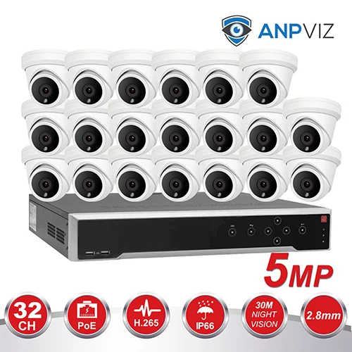 20PCS Turret KIT Hikvision OEM 32CH NVR KIT 16/20/32 шт. 5MP башни POE IP Камера CCTV Системы наружного видеонаблюдения набор P2P поддержка - Цвет: 20PCS Turret KIT