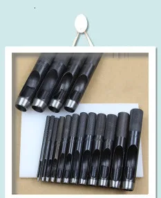 Description Picture 4 of item1-25mm Leathercraft Tool Set Punching Leather Hole Punch Round Steel Leather Craft Hollow Hole Punch Metal Gaskets  Rubber Tools