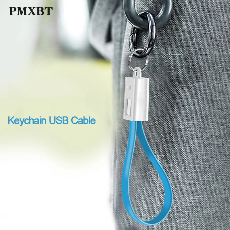 

USB Cable For iPhone 8 7 6S 5s iPad Charging Cord Mobile Phone Charger Data Keychain Portable Short Wire For iPhone XS Max XR X
