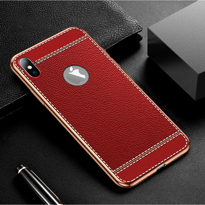 Подходит для iPhone 11 чехол X XS XR XS Max 8 7 6 6S Plus Стильный Кожаный противоударный ТПУ чехол для телефона