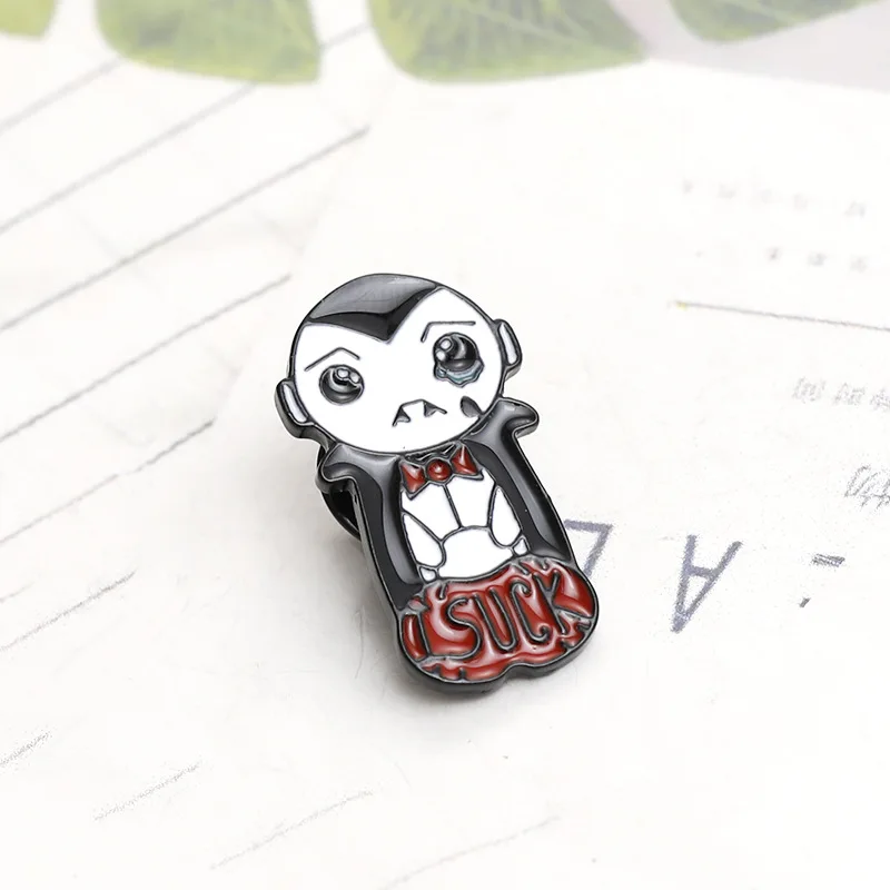 

Europe And America New Style Cartoon Cute Retro Punk Fashion Vampire Alloy Brooch Clothing Bag Accessories