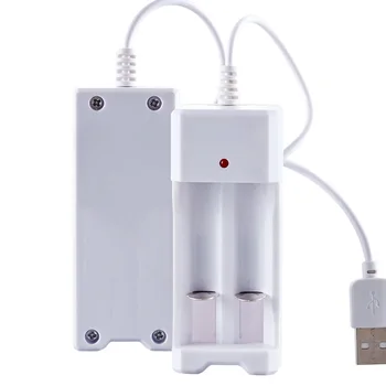 

NEW USB Plug Battery Charger White 2 Slots AC 110V 220V Dual For AA/AAA Charging 3.7V Rechargeable Li-Ion