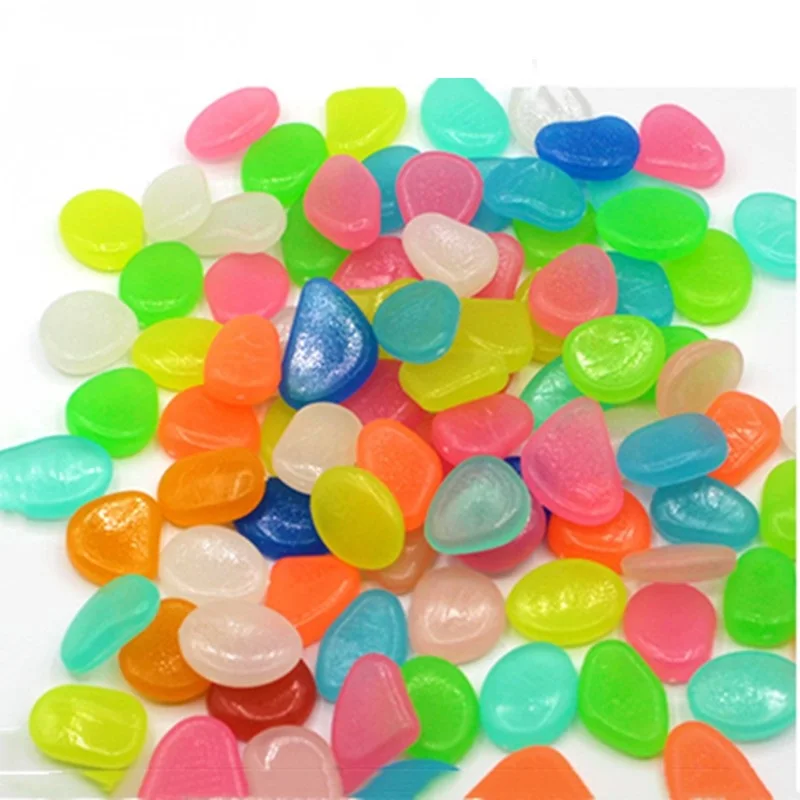 

10Pcs Luminous stone Garden fish tank aquarium landscape luminous stone artificial fluorite fluorescent luminous cobblestone