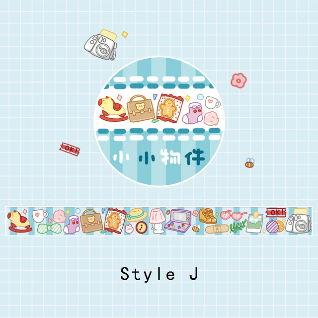 Mr.Paper 12 Designs 1 Roll There Is A Small World Series Cartoon Style Creative Cute Decor Hand Account DIY Material Washi Tapes J