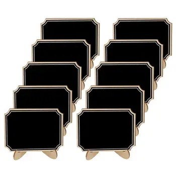 

20 Sets Mini Chalkboard Signs Small Blackboard with Wooden Frame Easel for Kids Craft and Party Wedding Event Table Decor
