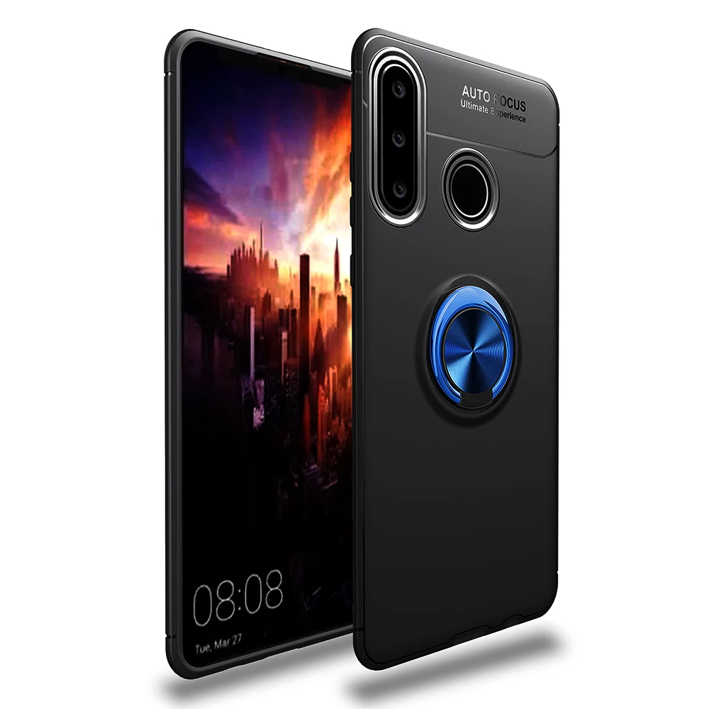 Роскошный чехол с кольцом для телефона Huawei P40 P30 Pro Lite E новинка Nova 5T 7 SE Матовый ТПУ P