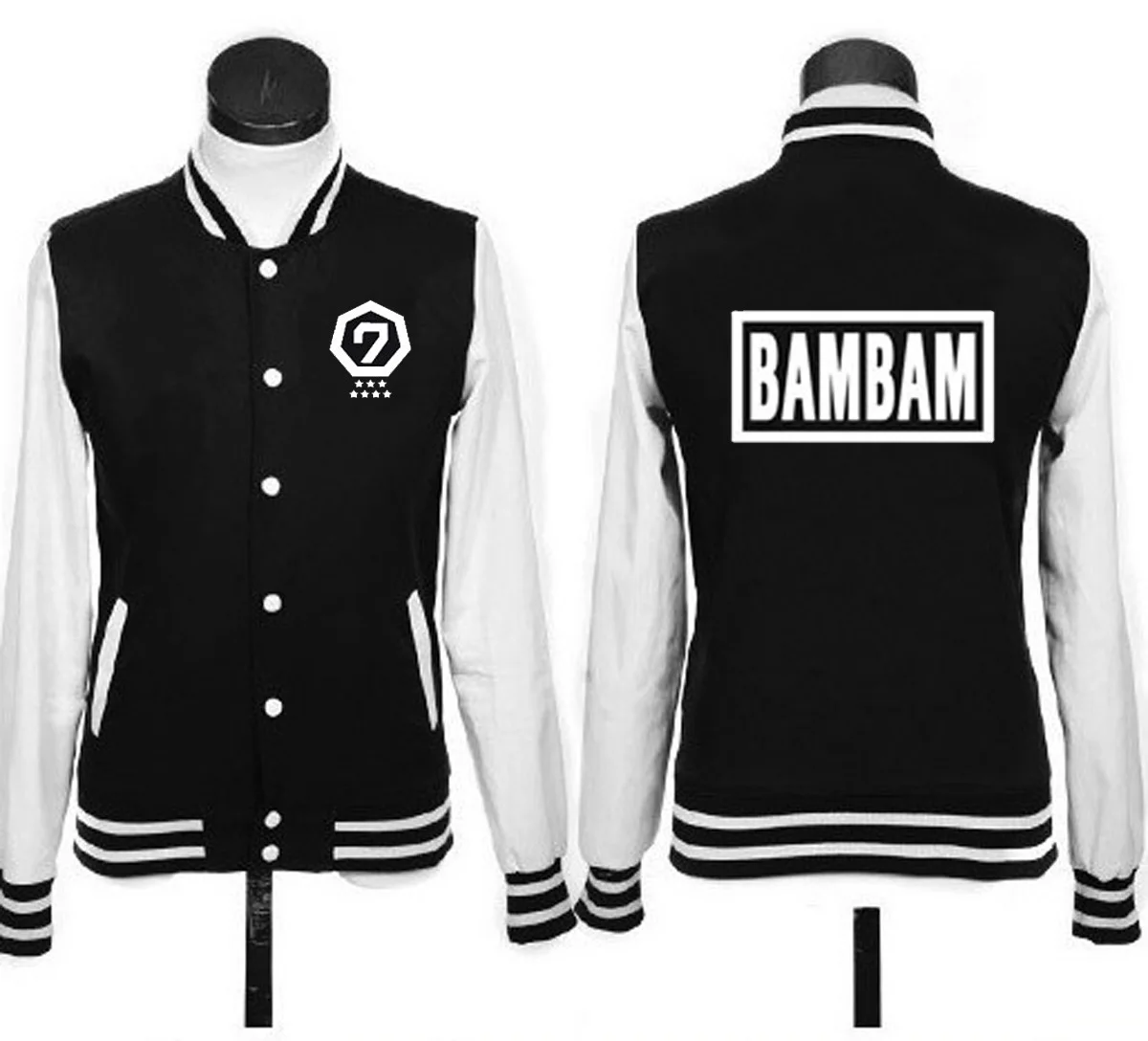 

Got7 Celebrity Style Baseball Uniform Should Aid the Clothes Fleece Hoodie Baseball Uniform Coat Multi-Style Selectable