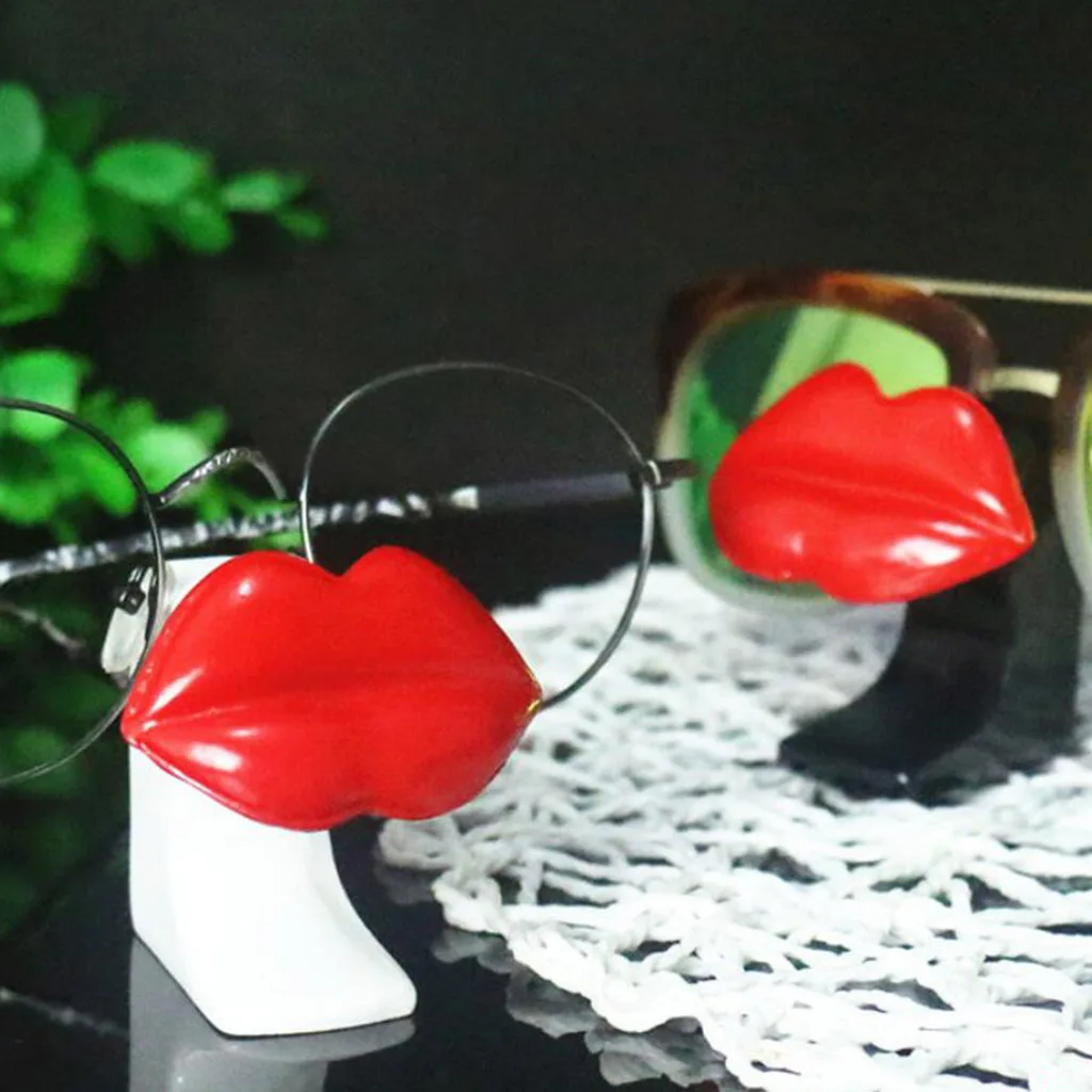 Sunglasses Display Tabletop Solid Eyewear Holder Eyeglass Creative Lips Display Stand Rack