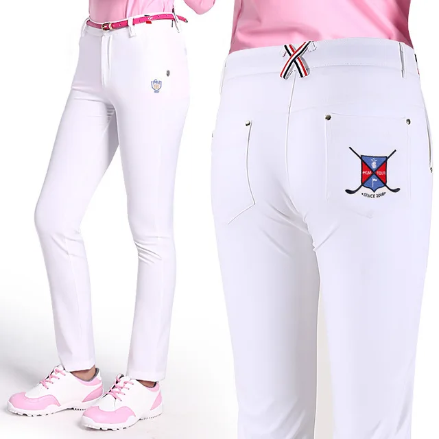 Ремень в подарок! Sportbroek dames брюки для гольфа униформа для женщин Одежда для гольфа высокая эластичная одежда для гольфа Брюки Одежда для женщин golf broek