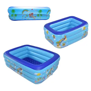 

Inflatable Swimming Pool Summer Thick Safe Inflated Water Fun Play Kids Bathtub