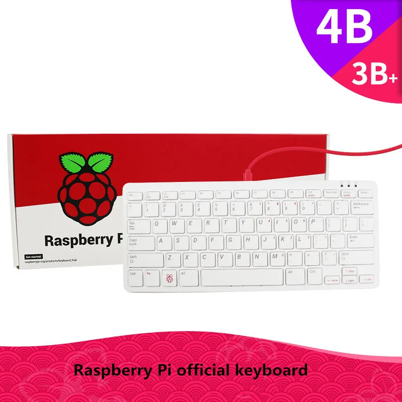 

Raspberry Pi official keyboard Raspberry Pi keyboard 4 generation 4B/3B+ keyboard Without mouse