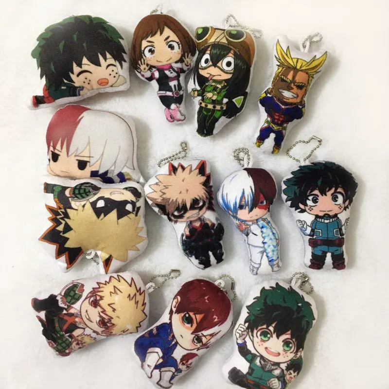 Мультфильм Аниме My Hero Midoriya Izuku Todoroki Shouto Academia Mini Doll плюшевые игрушки брелок