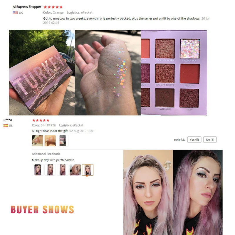 FOCALLURE GO TRAVEL Matte Eyeshadow Palette Shimmery Silky Powder Long Lasting Pigment Pressed Glitter Eye Shadow Pallete Makeup