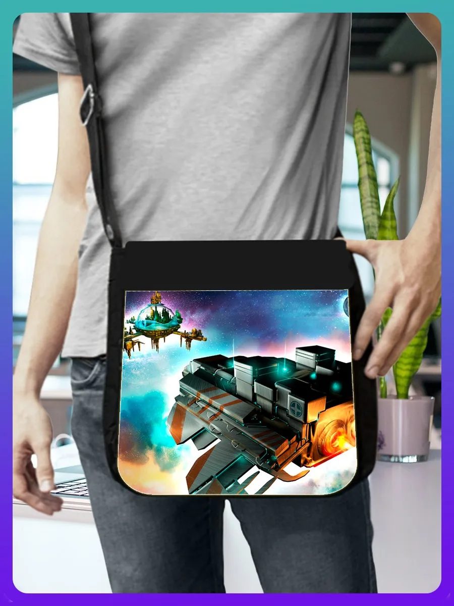 Сумка для ноутбука планшета рюкзак портфель на плечо с принтом настольная игра