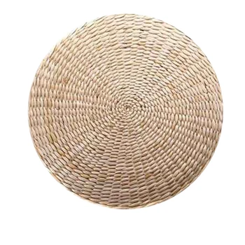 

Promotion! Tatami Floor Pillow Sitting Cushion,Round Padded Room Floor Straw Mat for Outdoor Indoor Seat(11.8Inch x 4.2Inch)