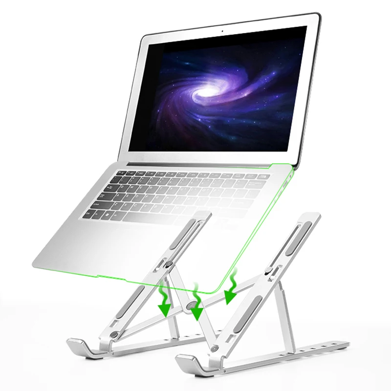 Портативная подставка для ноутбука Регулируемая подставка для ноутбука Macbook Pro 11 12 13 15 нескользящий складной охлаждающий кронштейн для компьютера