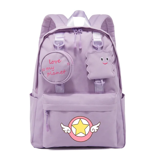 purple travel backpack
