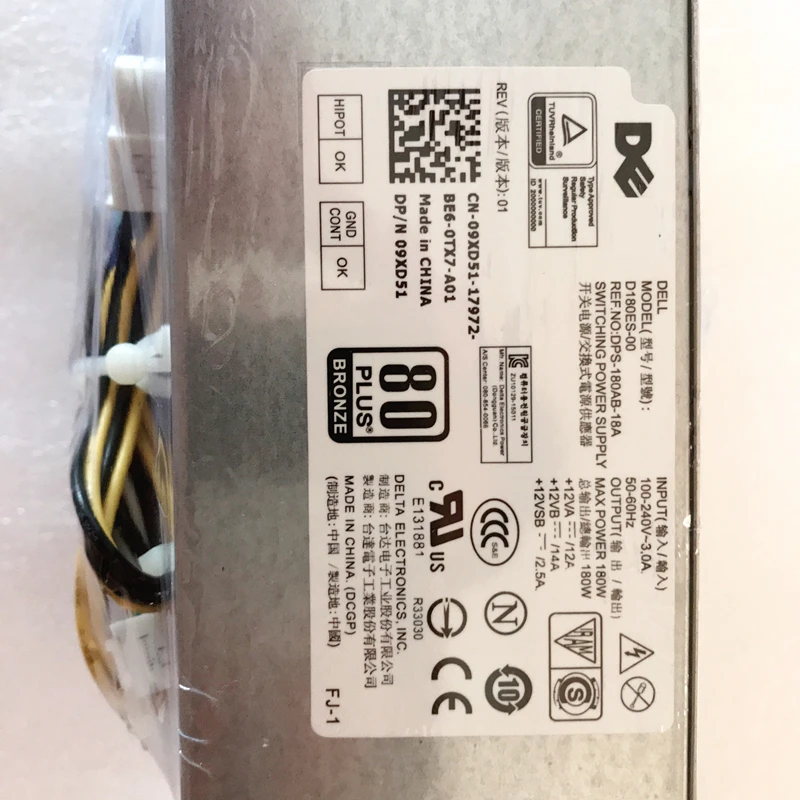 Fonte de Alimentação para Dell Fonte de Alimentação Nova Hk280-87fp Ac180ns - D180es B180as-00 Hu180es Hu180as-01 Ps-3181-1df 3040 5040 7040 9040 - Imagem 6