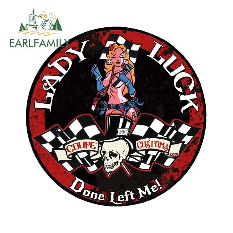 EARLFAMILY 13 см x креативная Автомобильная наклейка s Lady Luck Done Left Me Виниловая для
