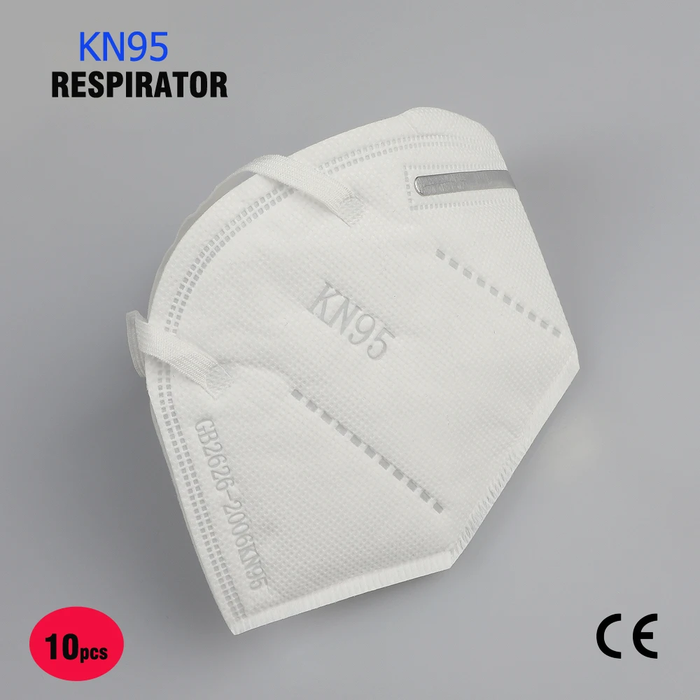 

10 units CE certified KN95 breathable respirator dust respirator suitable for air pollution protection, such as KF94 FFP2
