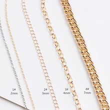 10 метров золотое или серебряное ожерелье цепь плоские овальные звенья цепи для самостоятельного изготовления ювелирных изделий ювелирные аксессуары