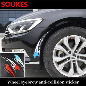 

Leopard Car wheel eyebrow Anti-collision Sticker Strip For Mercedes W203 W211 W204 W210 Benz BMW F10 E34 E30 F20 X5 E70 Honda