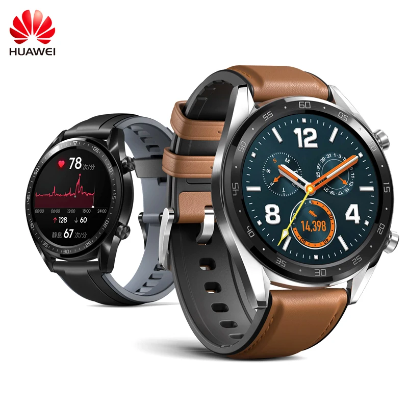 Оригинальные Смарт-часы huawei GT с поддержкой gps трекер сердечного ритма для Android iOS водонепроницаемые спортивные часы