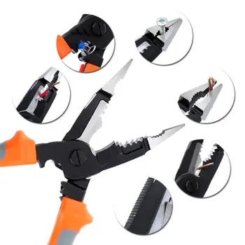 

8“ Automatic 5 in 1 Cable Needle Nose Wire Stripper Pliers Cutter Crimper Strip