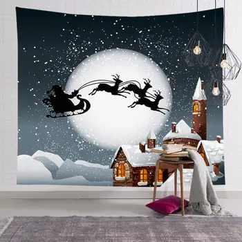 

Party Decoration Wall Hanging Printing Christmas Tapestry Multifunctional Sitting Carpet