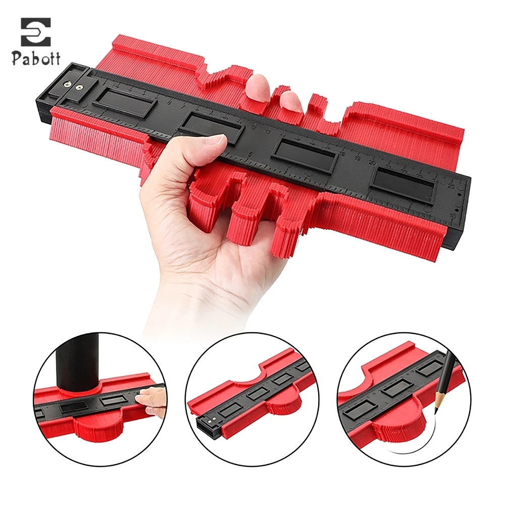 

12/14/25cm Irregular Contours Gauge Arc Ruler Plastic Scale Template Scale Laminate woodworking