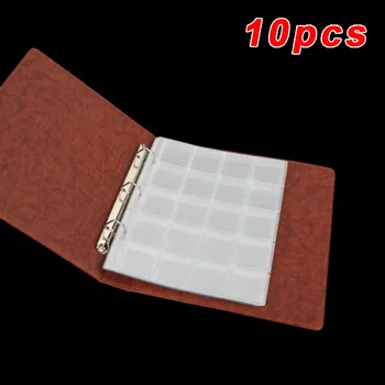 

10pcs Loose-leaf PVC Coin Album Pocket Inners Collection Holder Reusable Sheets