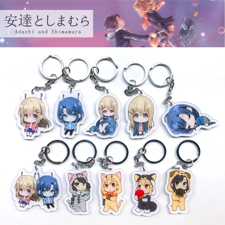 21 Japan Anime Adachi And Shimamura Hougetsu Adachi Sakura Acrylic Keychain Keyring Cosplay Itabag Pendant Toy Decor Gift 5cm Costumes Badge Aliexpress