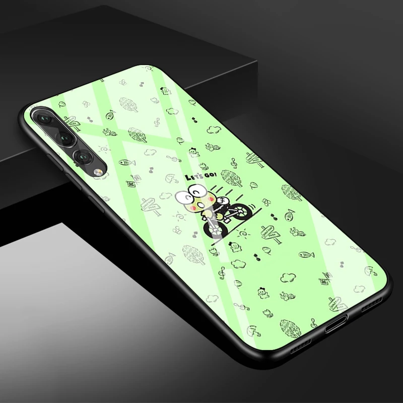 cute huawei phone cases Keroppi Kính Cường Lực Điện Thoại Ốp Lưng Cho Huawei P20 P30 P40 P40 Lite Pro Psmart Giao Phối 20 30 Bao Vỏ phone case for huawei