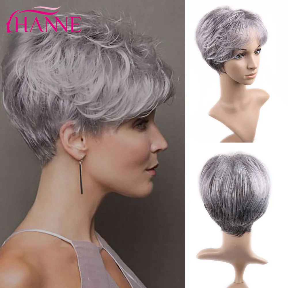 Cut Rate Synthetic Wigs Short Blonde HANNE Black/white Lace-Top Brown Women Mix for Fiber Hand-Made qVKep1XL