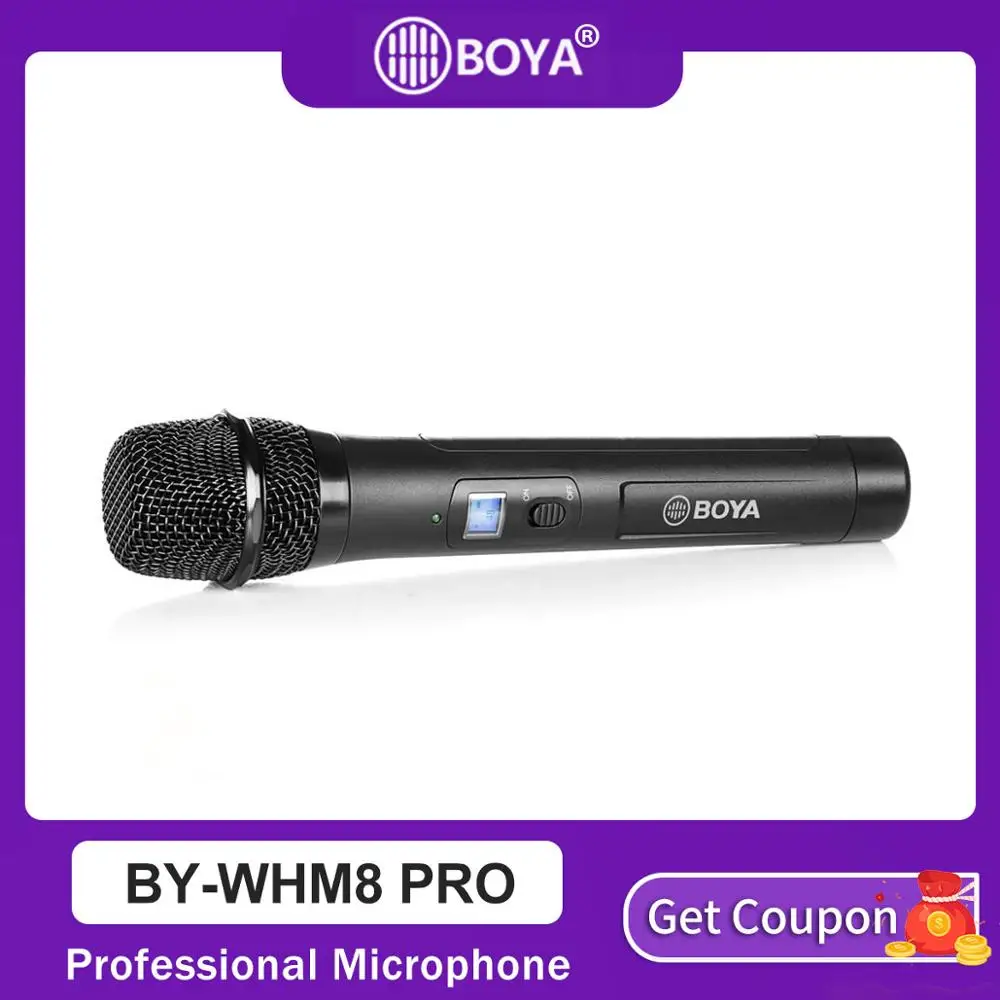 BOYA BY-WHM8 Pro Микрофон для караоке интервью речи записи музыки сцены 48 каналов УВЧ