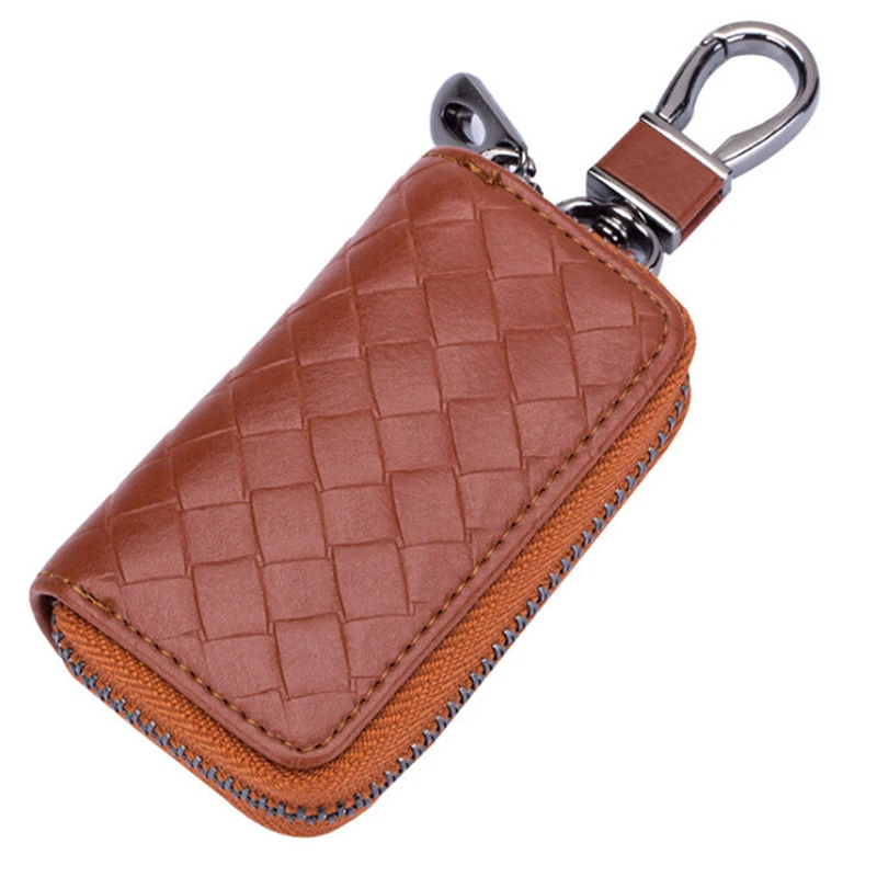 2020 Натуральная кожа Автомобильный ключ для мужчин и женщин кошельки на молнии