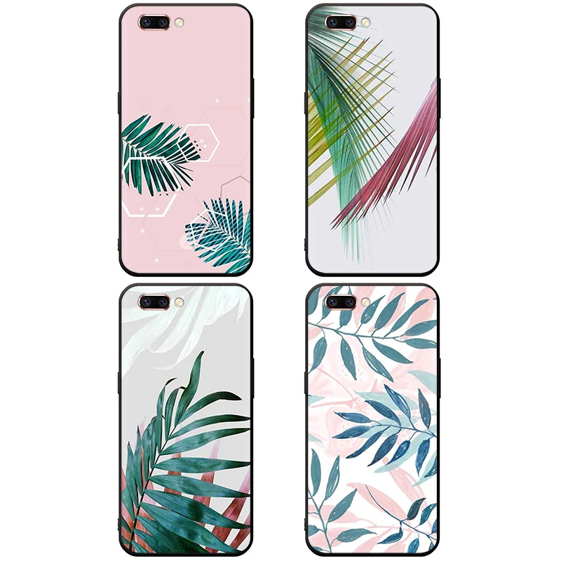 Тропические растения и листья силиконовый чехол для телефона для OPPO R17 R15 F11 F9 Pro R11s A77 R11 R9s F9 F7 A73 A83 A59 A39 A5