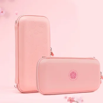 

Storage Bag For Nintendo Switch Pink Sakura Portable Case Waterproof Hard Shell NS Lite Cover Box For Nintendo Switch Accessorie