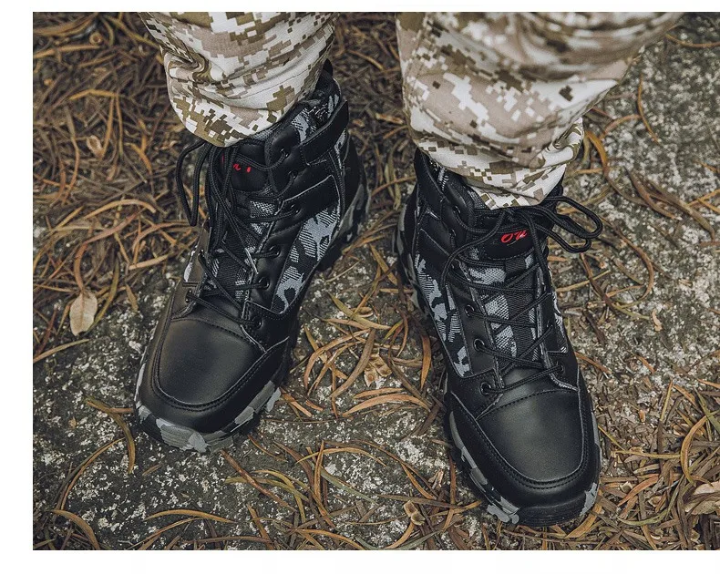 Men Desert Tactical Shoes Military Combat Boots Comfortable Outdoor Hiking Trekking Boots for Men Mountain Sneakers